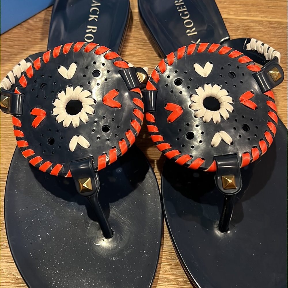 👋🏾 Jack Roger’s Georgica Jelly + Woven Sandal Size 8 brand new in box sandal - Picture 4 of 9